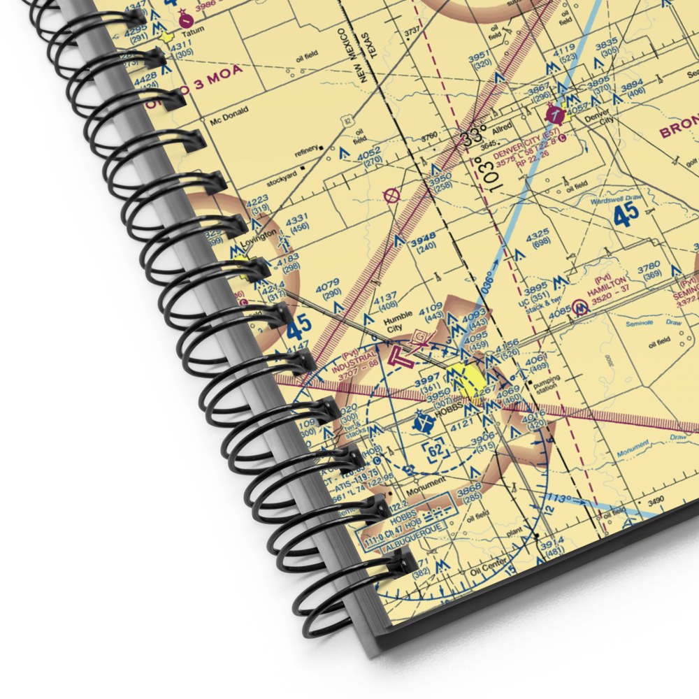 Yoakum County Airport (F98) VFR Sectional Notebook 