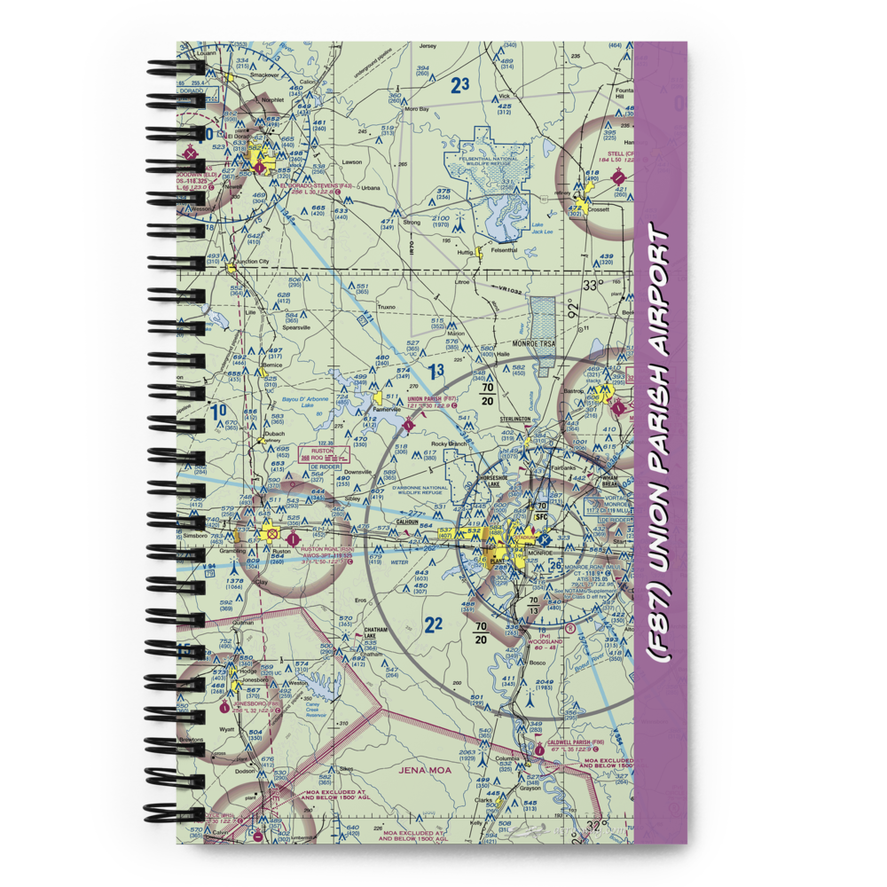 Union Parish Airport (F87) VFR Sectional Notebook 