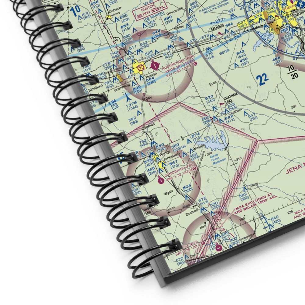 Union Parish Airport (F87) VFR Sectional Notebook 