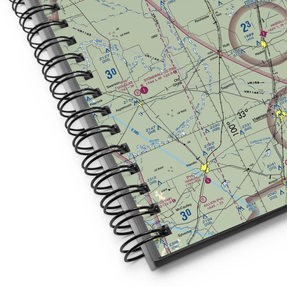 Harrison Field of Knox City Airport (F75) VFR Sectional Notebook 
