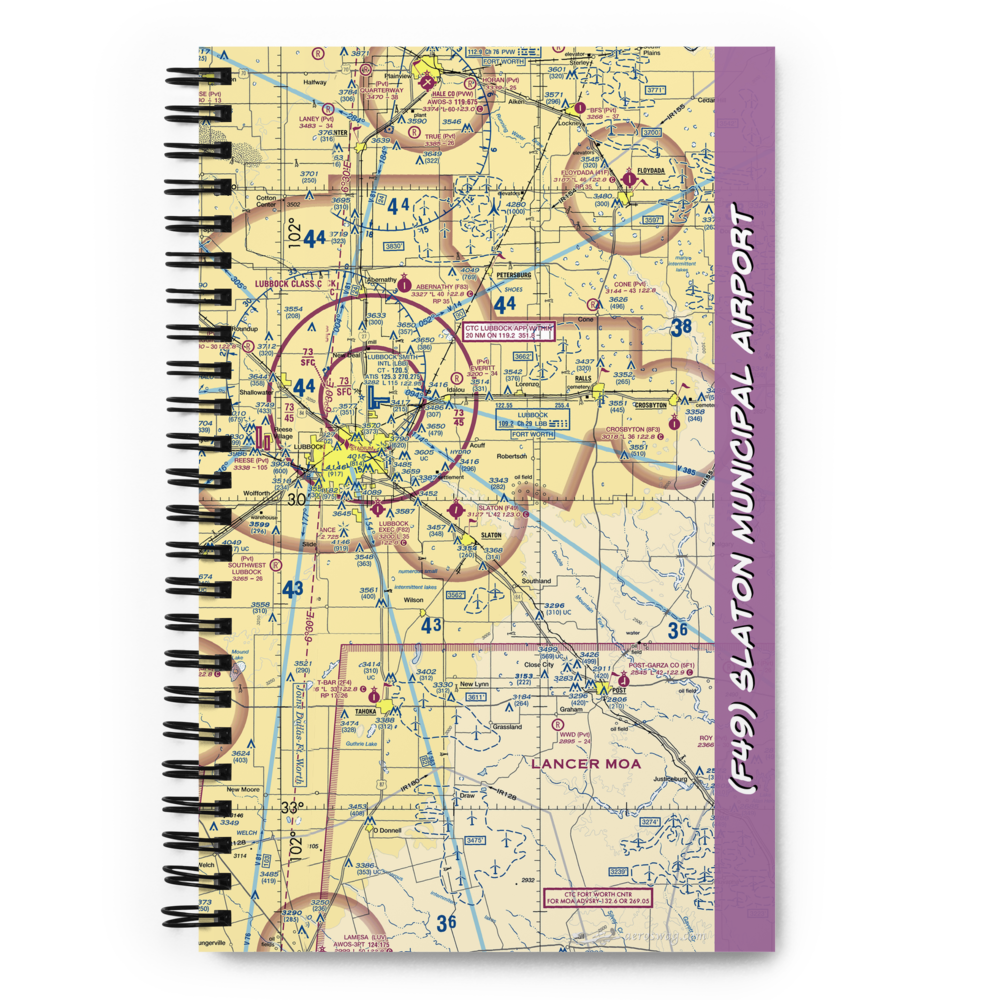 Slaton Municipal Airport (F49) VFR Sectional Notebook 
