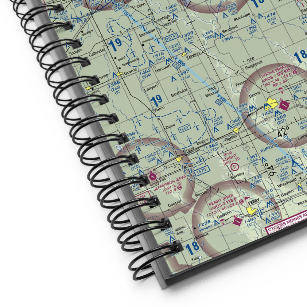 Webster City Municipal Airport (EBS) VFR Sectional Notebook 