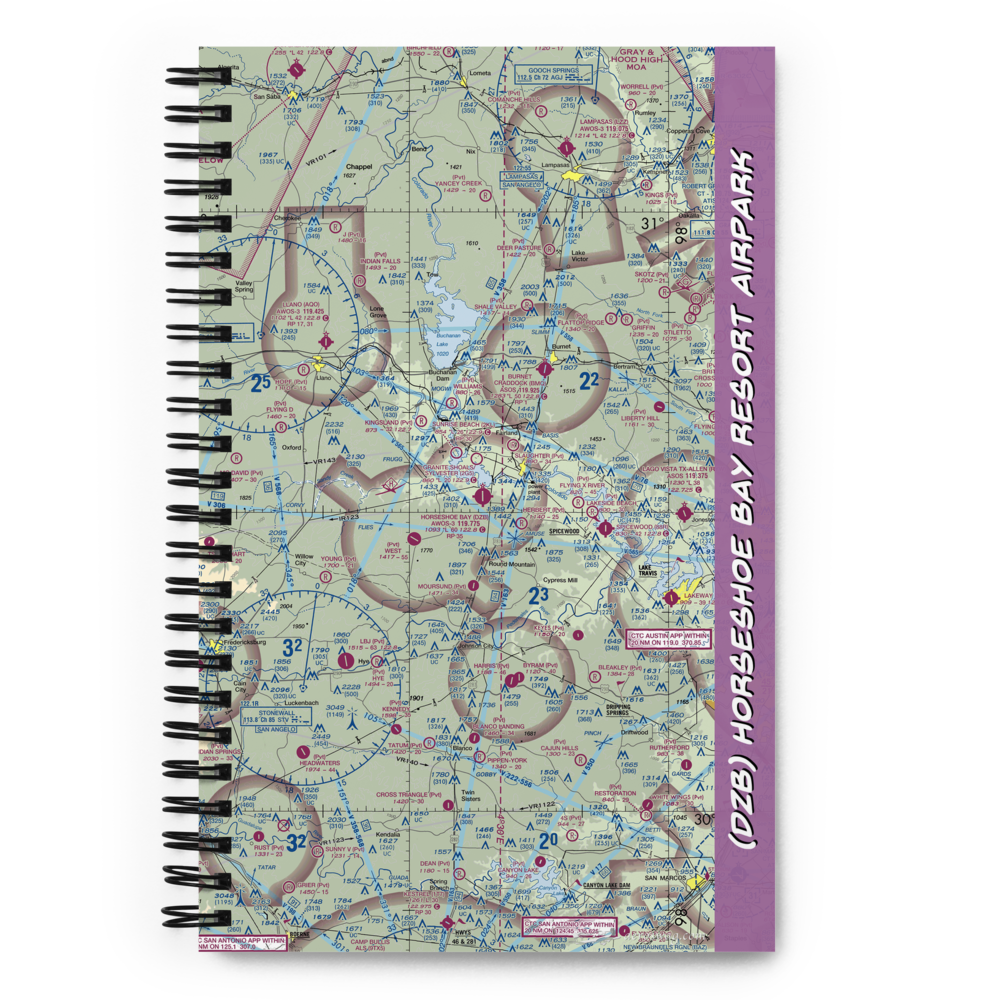 Horseshoe Bay Resort Airpark (DZB) VFR Sectional Notebook 