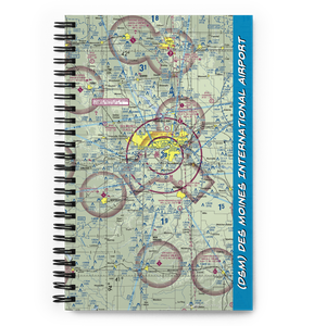 Des Moines International Airport (DSM) VFR Sectional Notebook