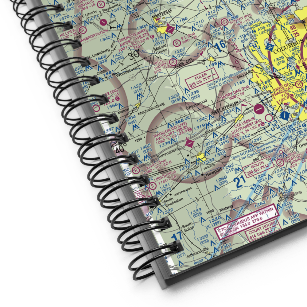 Delaware Municipal Airport (DLZ) VFR Sectional Notebook 