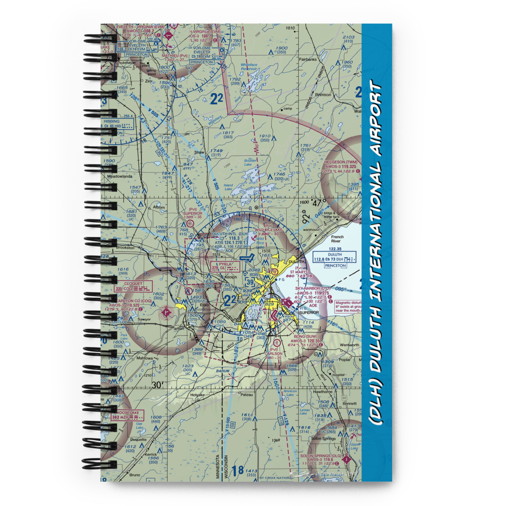Duluth International Airport (DLH) VFR Sectional Notebook 