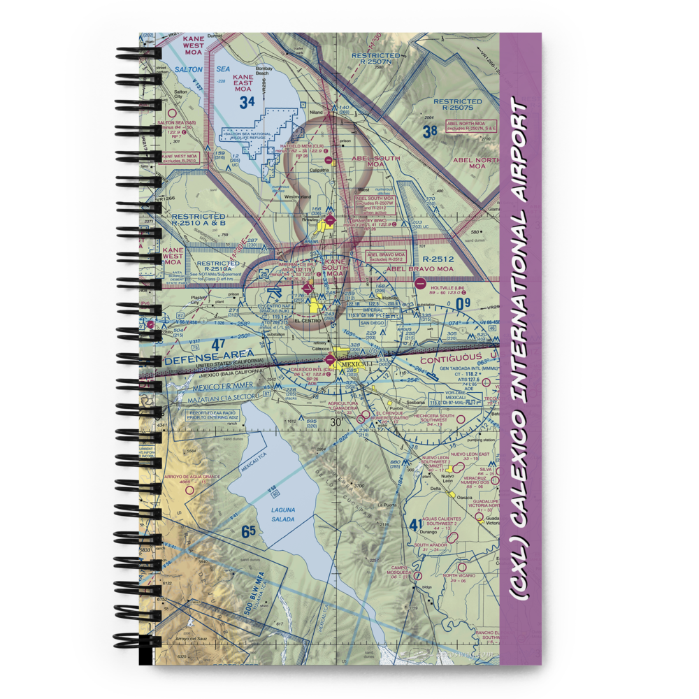 Calexico International Airport (CXL) VFR Sectional Notebook 