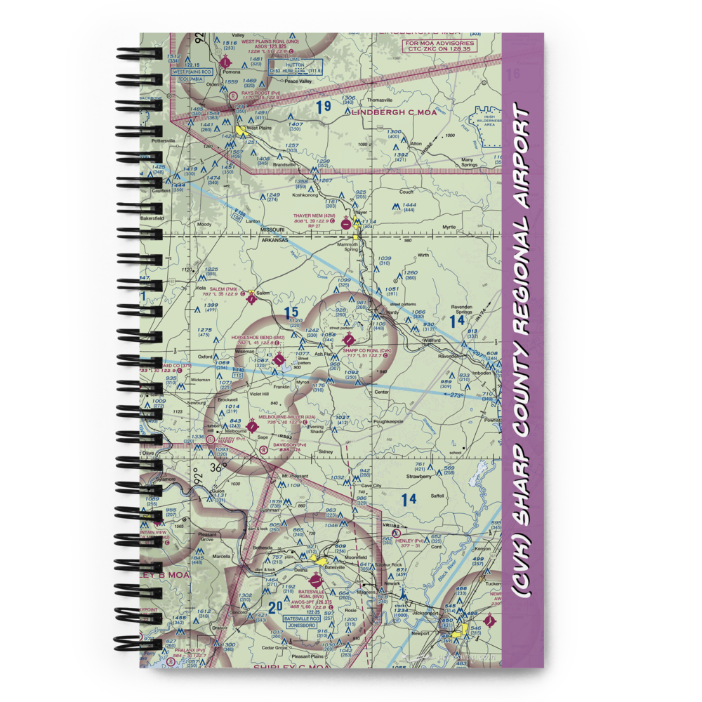 Sharp County Regional Airport (CVK) VFR Sectional Notebook 