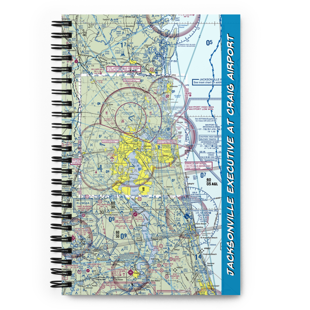 Jacksonville Executive at Craig Airport (CRG) VFR Sectional Notebook 