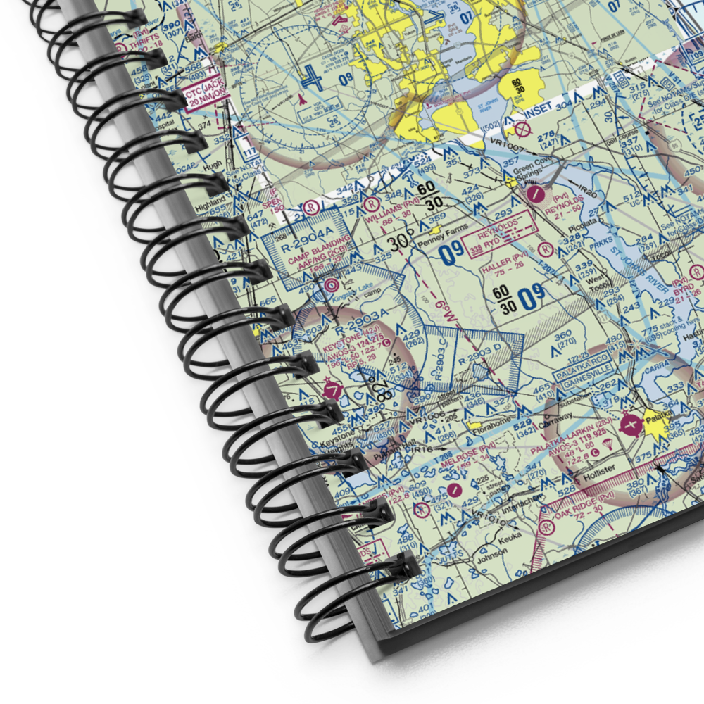 Jacksonville Executive at Craig Airport (CRG) VFR Sectional Notebook 