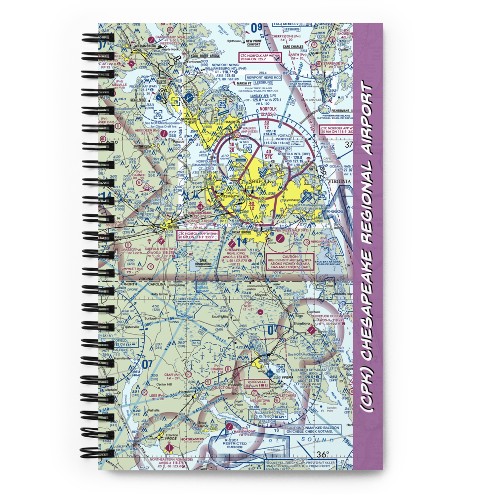 Chesapeake Regional Airport (CPK) VFR Sectional Notebook 