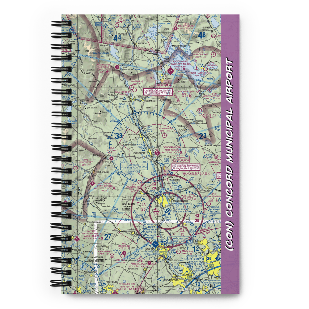 Concord Municipal Airport (CON) VFR Sectional Notebook 