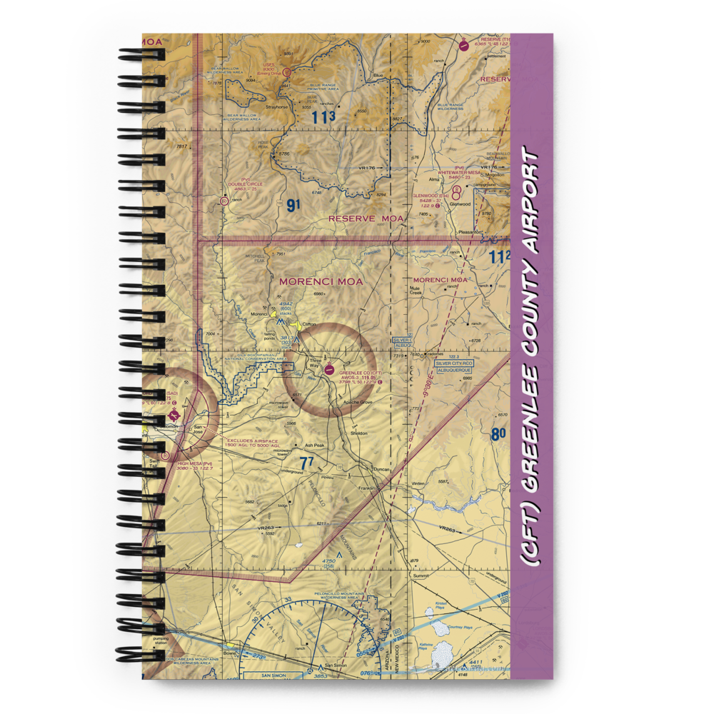 Greenlee County Airport (CFT) VFR Sectional Notebook 
