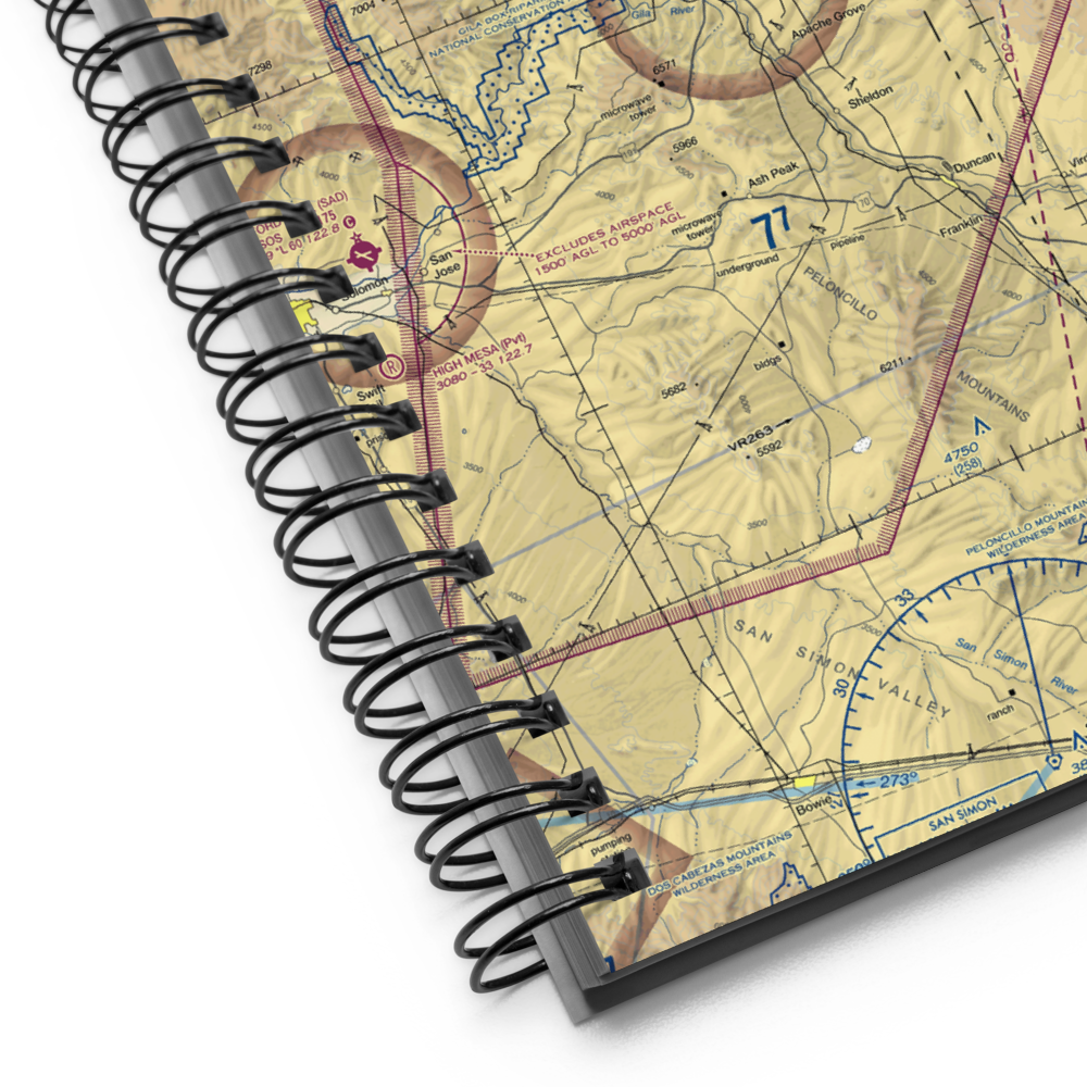 Greenlee County Airport (CFT) VFR Sectional Notebook 