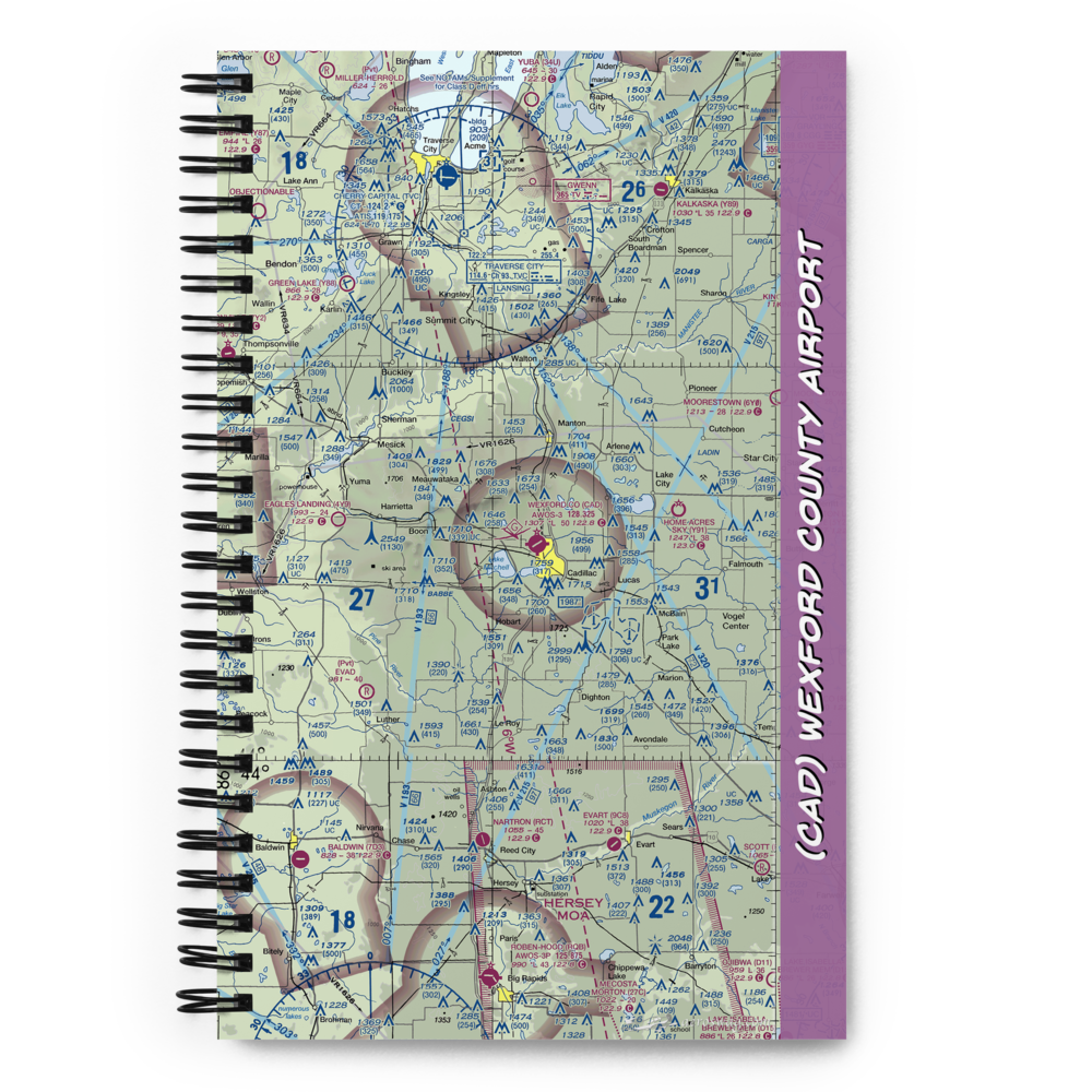 Wexford County Airport (CAD) VFR Sectional Notebook 