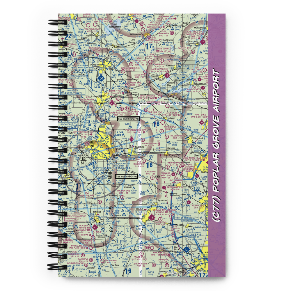 Poplar Grove Airport (C77) VFR Sectional Notebook 