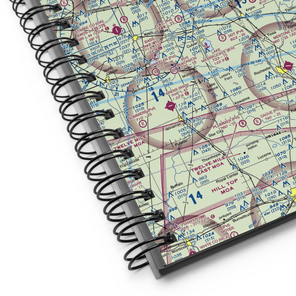 Plymouth Municipal Airport (C65) VFR Sectional Notebook 