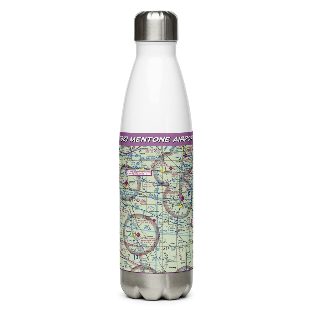 Mentone Airport (C92) VFR Sectional Water Bottle 