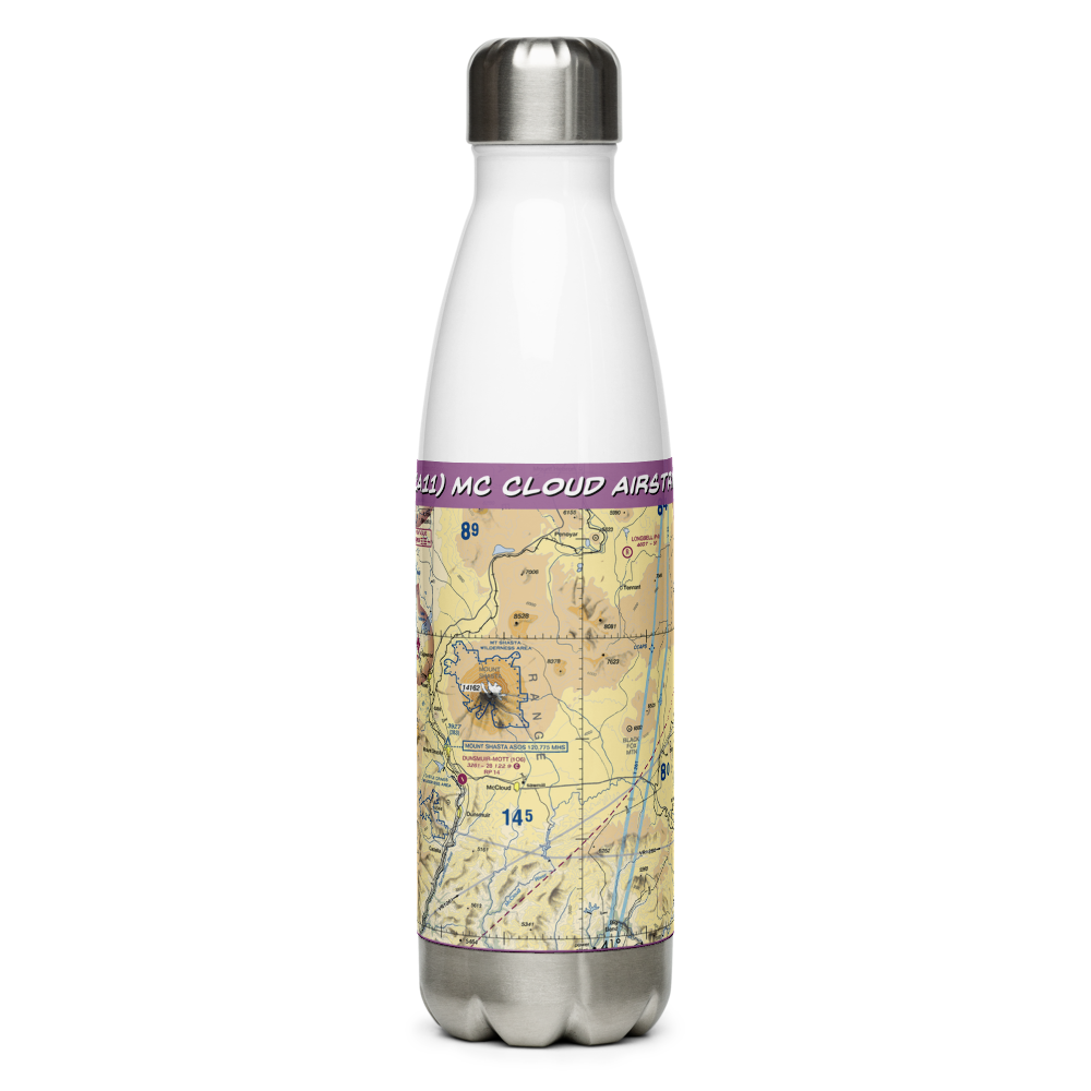 Mc Cloud Airstrip (CA11) VFR Sectional Water Bottle 