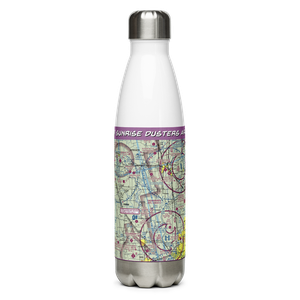 Sunrise Dusters Airport (CA18) VFR Sectional Water Bottle