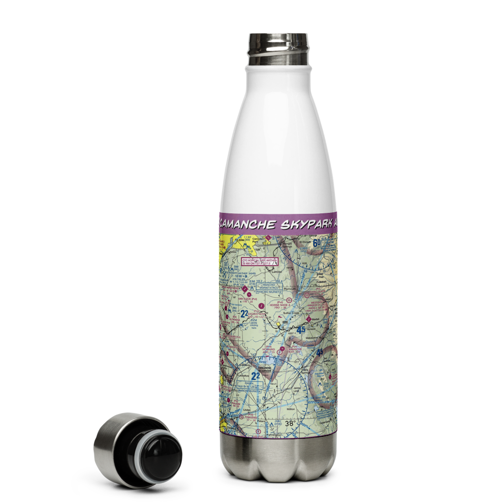 Camanche Skypark Airport (CA19) VFR Sectional Water Bottle 