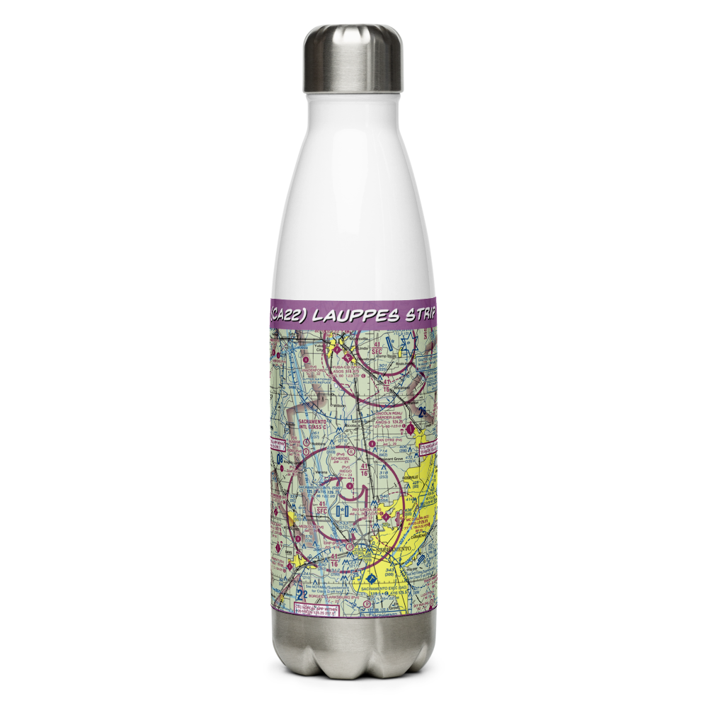 Lauppes Strip (CA22) VFR Sectional Water Bottle 