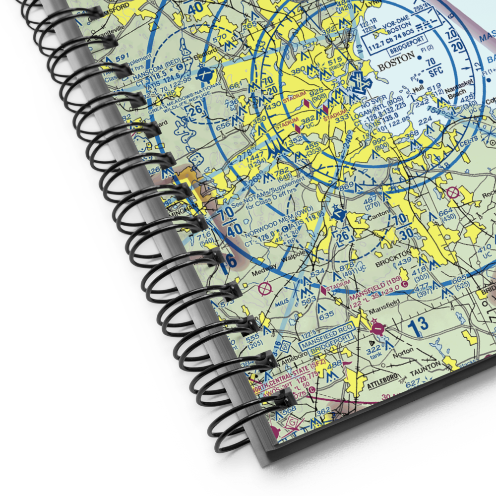 Beverly Municipal Airport (BVY) VFR Sectional Notebook 