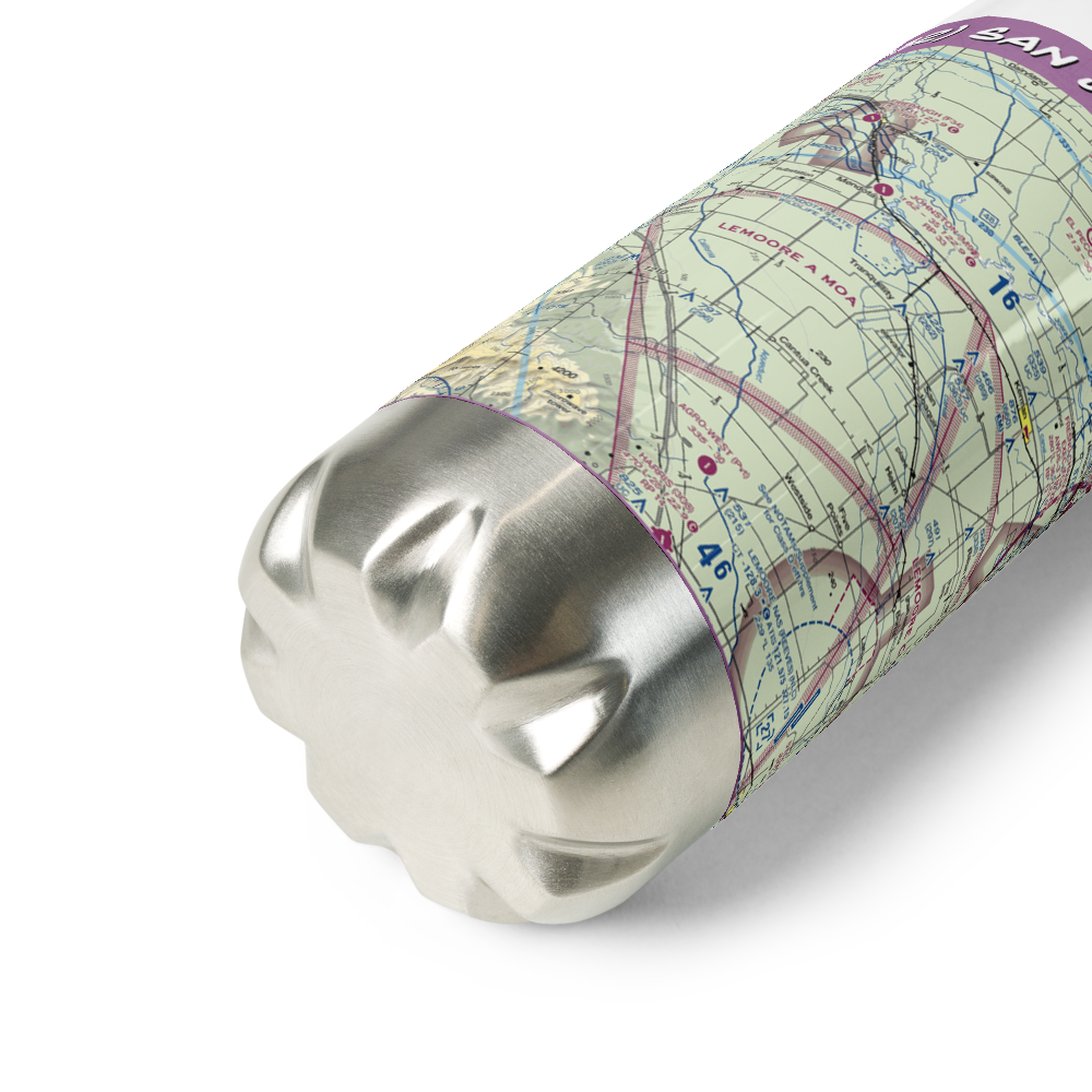 San Joaquin Airport (CA32) VFR Sectional Water Bottle 