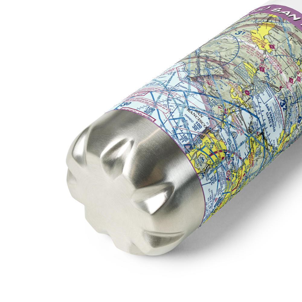 San Rafael Airport (CA35) VFR Sectional Water Bottle 