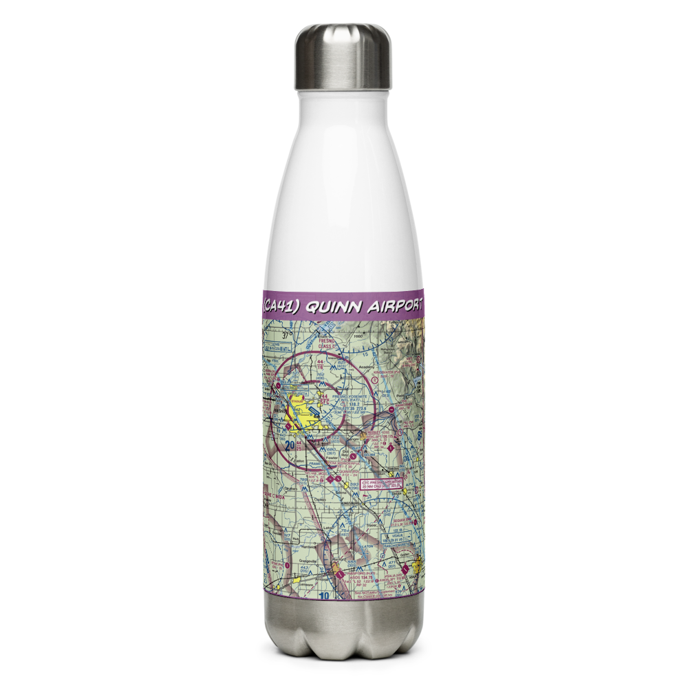 Quinn Airport (CA41) VFR Sectional Water Bottle 