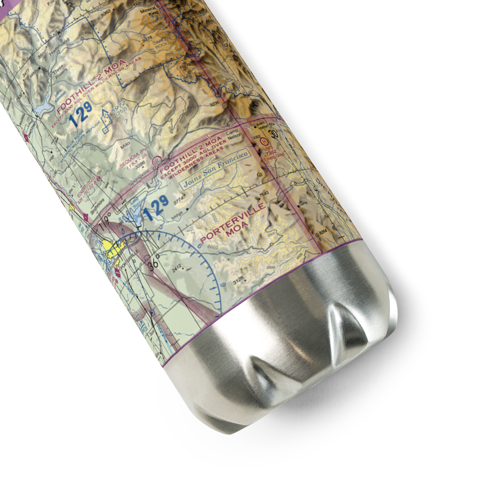 Sequoia Ranch Airport (CA44) VFR Sectional Water Bottle 