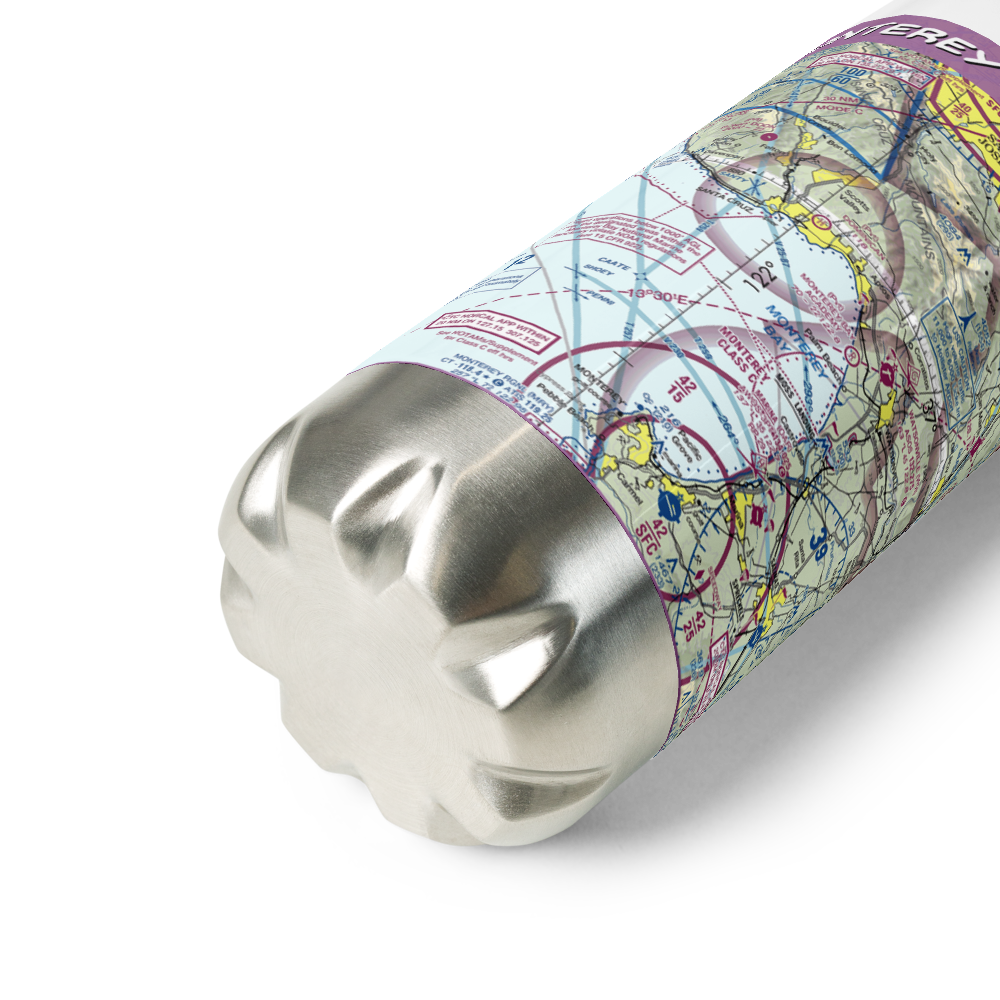 Monterey Bay Academy Airport (CA66) VFR Sectional Water Bottle 