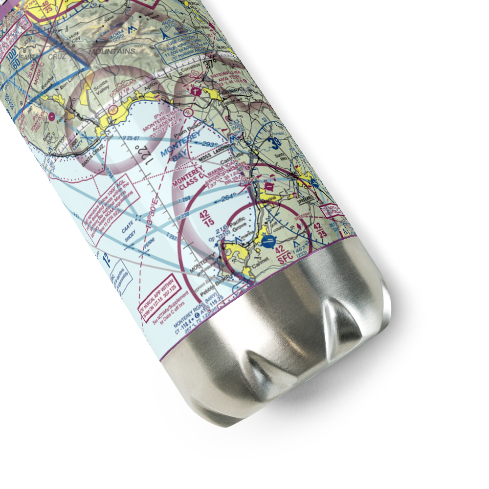 Monterey Bay Academy Airport (CA66) VFR Sectional Water Bottle 