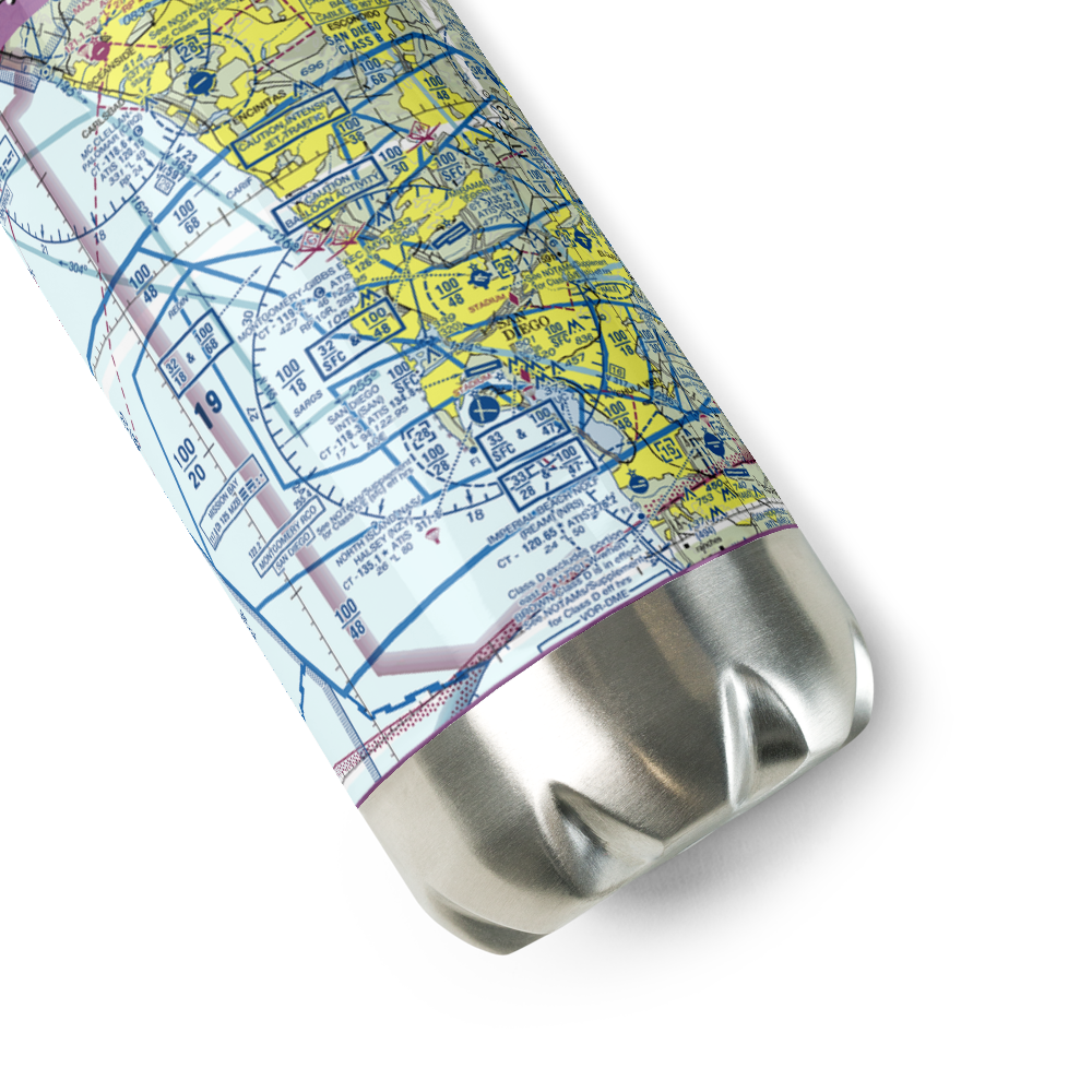 Torrey Pines Gliderport (CA84) VFR Sectional Water Bottle 