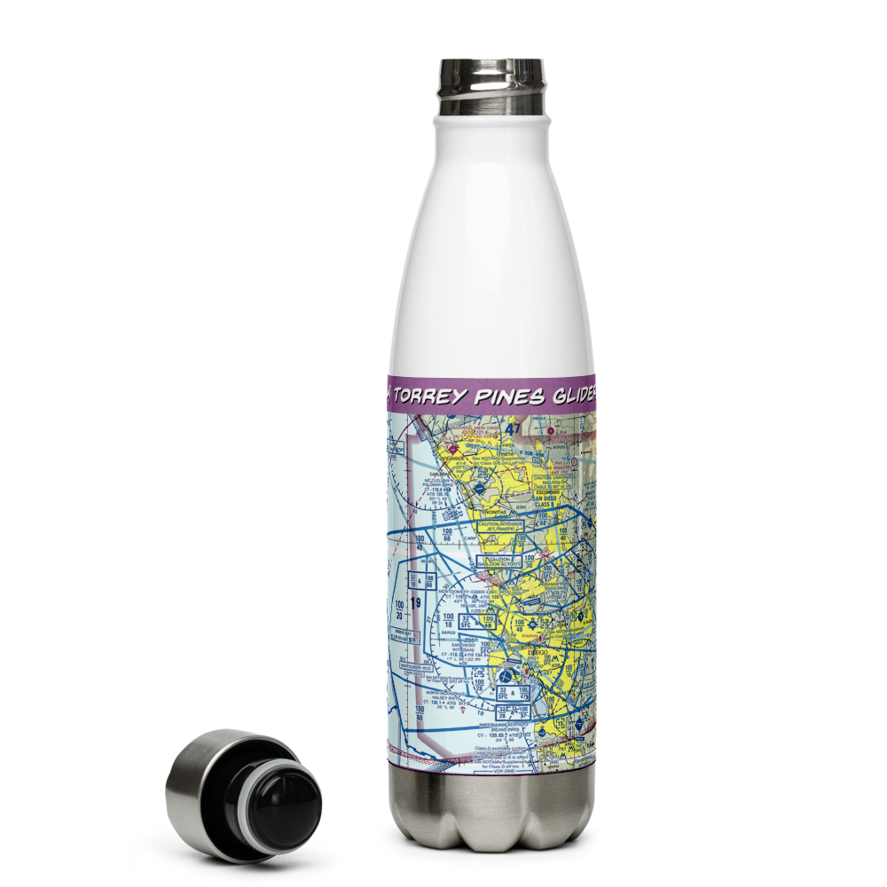 Torrey Pines Gliderport (CA84) VFR Sectional Water Bottle 