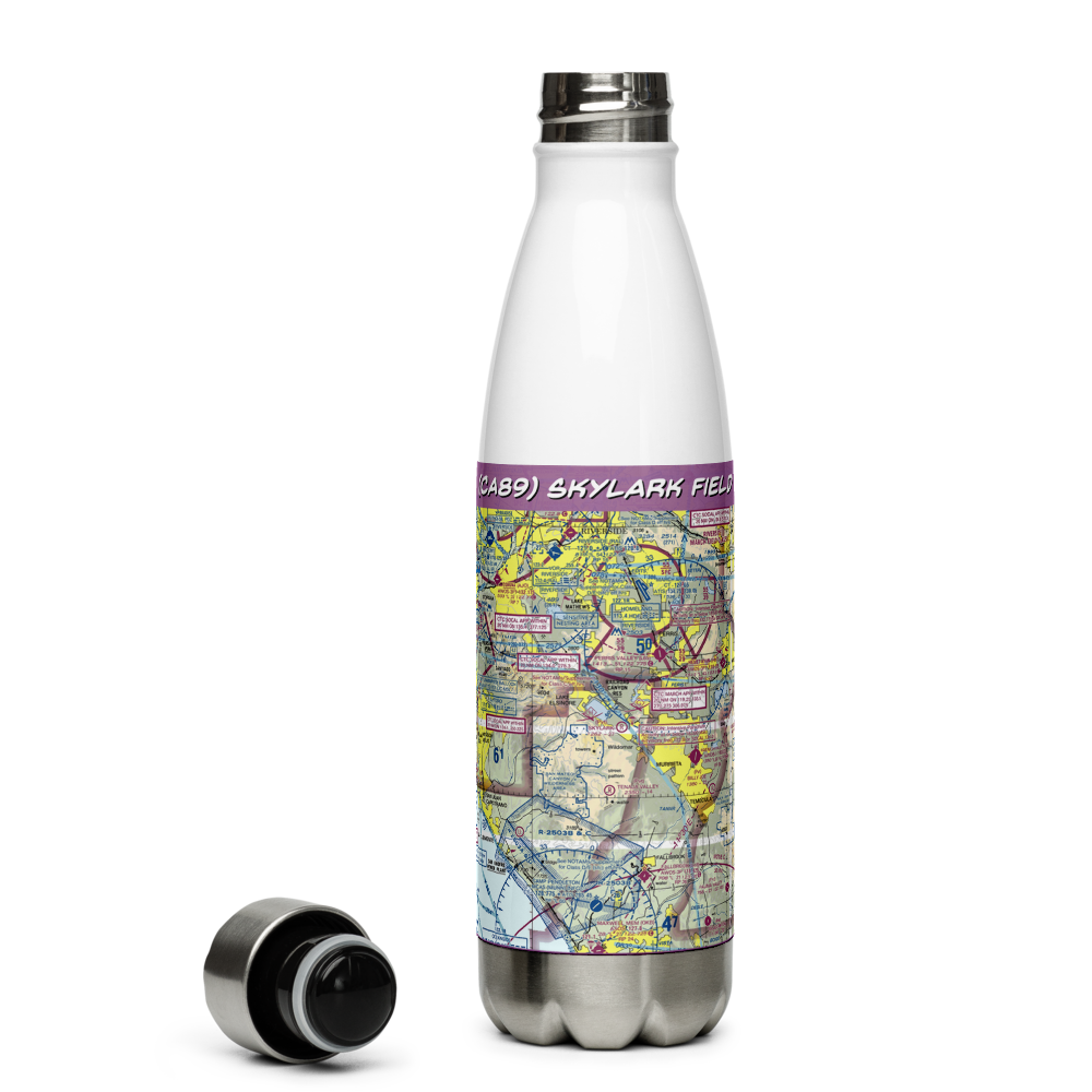 Skylark Field (CA89) VFR Sectional Water Bottle 