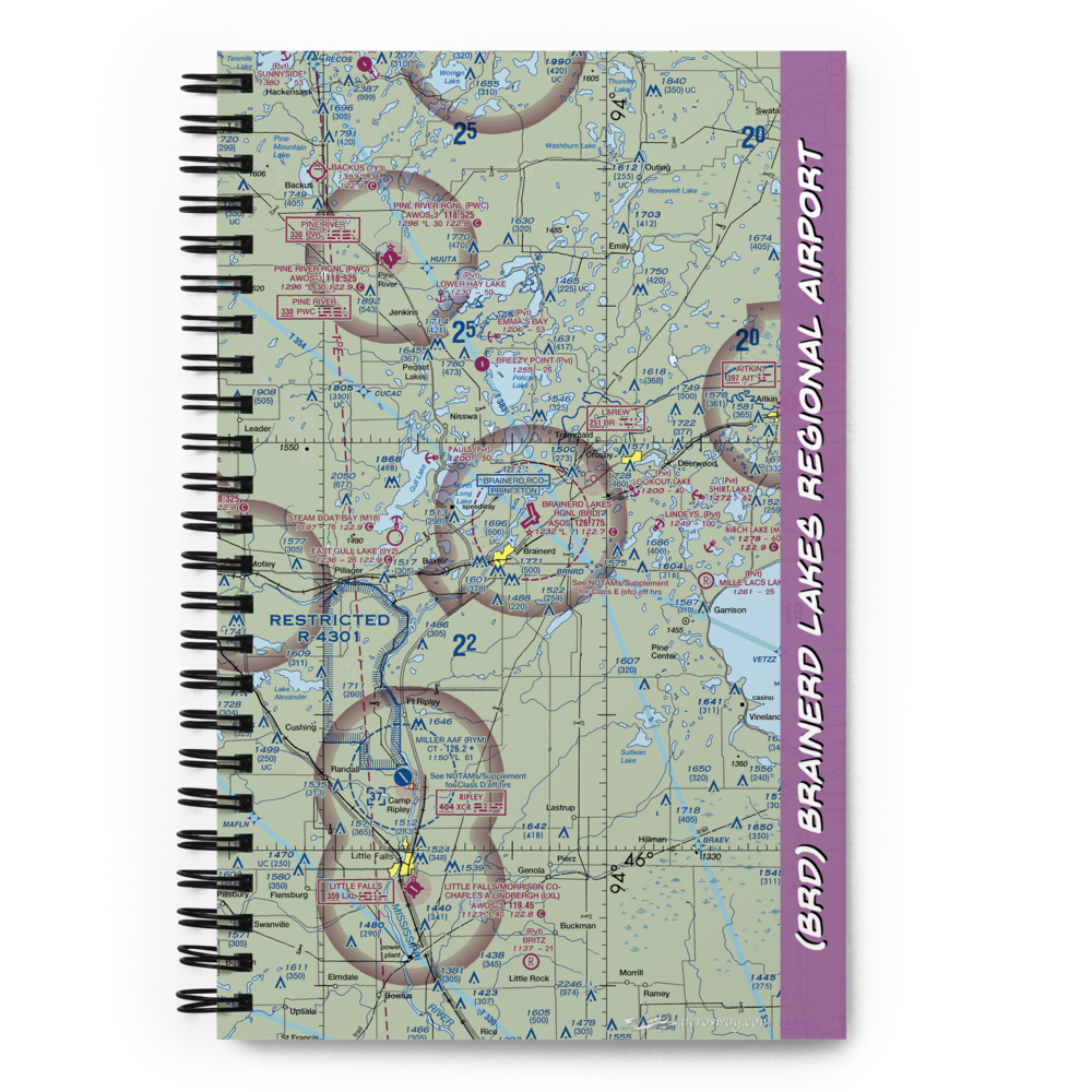 Brainerd Lakes Regional Airport (BRD) VFR Sectional Notebook 