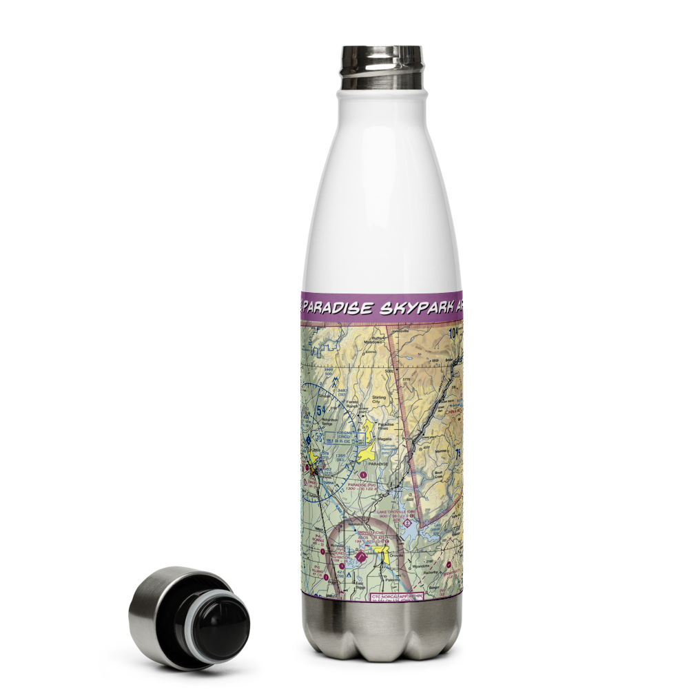 Paradise Skypark Airport (CA92) VFR Sectional Water Bottle 