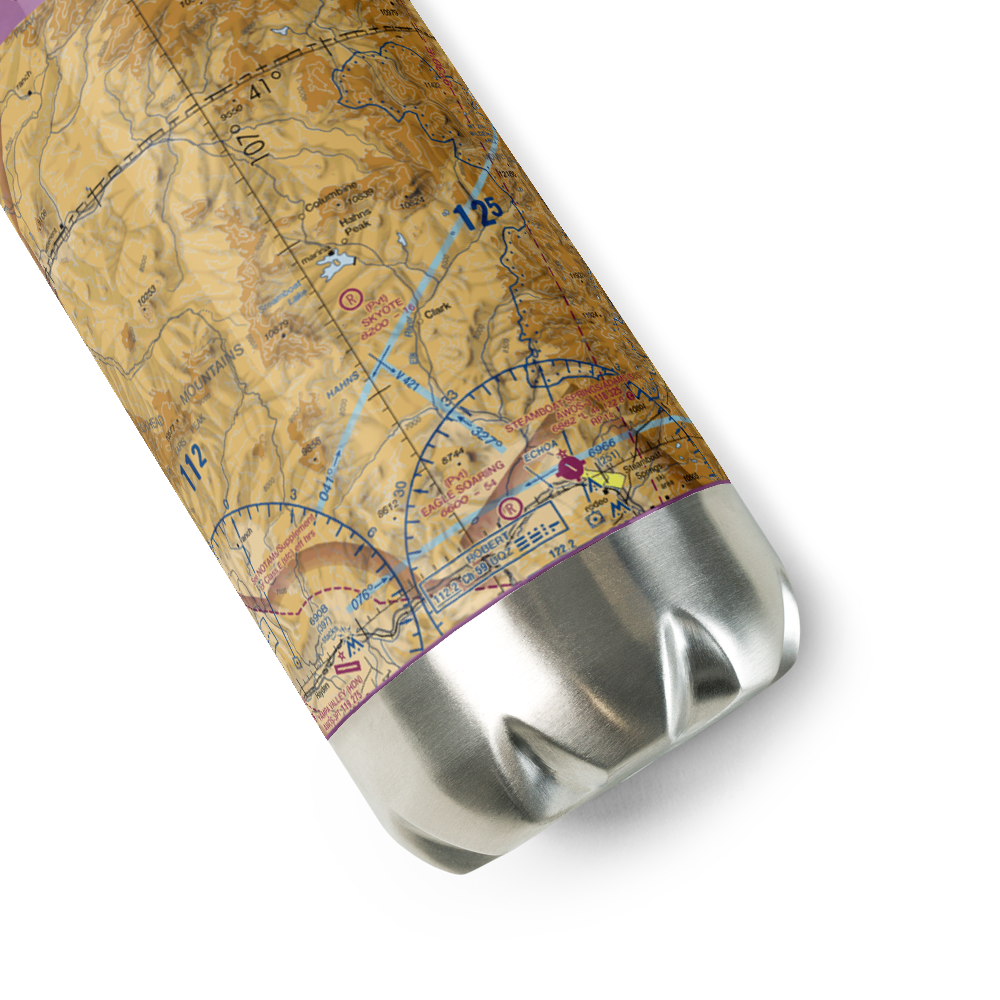 Skyote Airport (CD02) VFR Sectional Water Bottle 