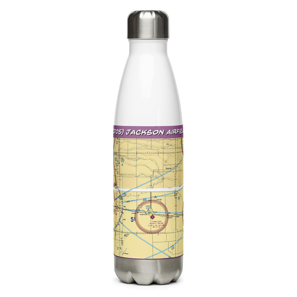 Jackson Airfield (CD05) VFR Sectional Water Bottle 