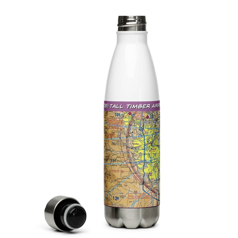 Tall Timber Airport (CD28) VFR Sectional Water Bottle 