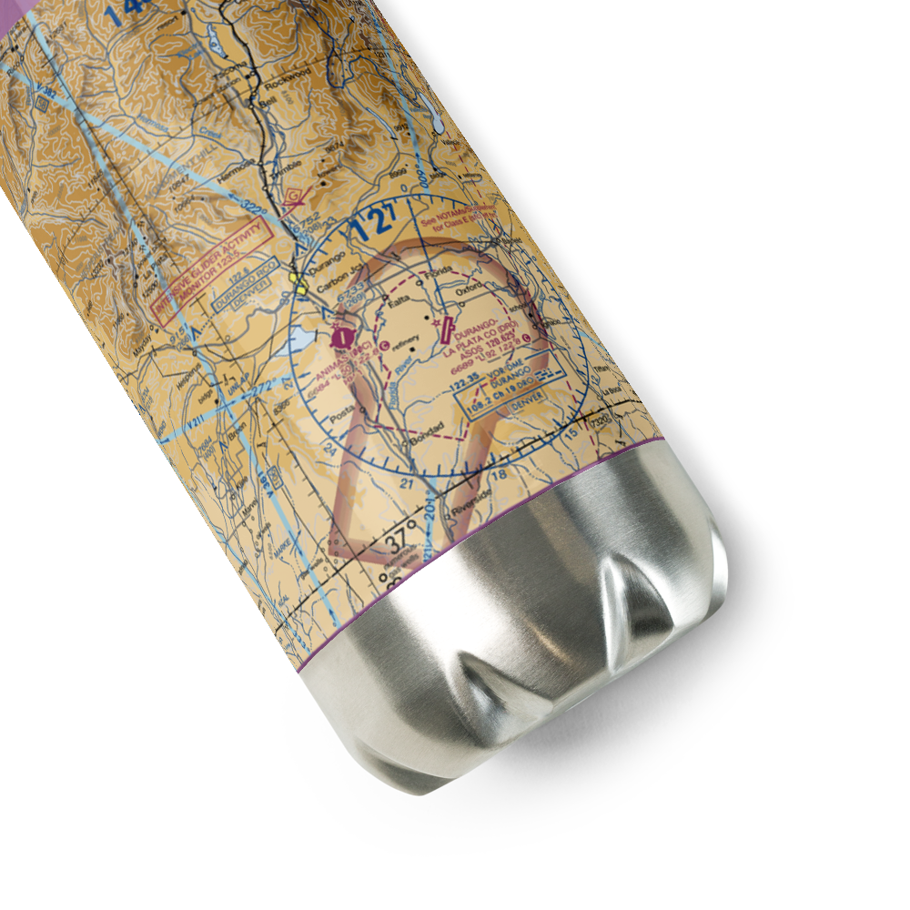 Val Air Airport (CD82) VFR Sectional Water Bottle 