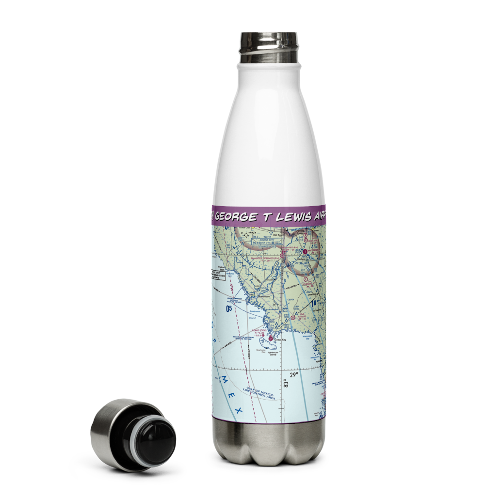 George T Lewis Airport (CDK) VFR Sectional Water Bottle 