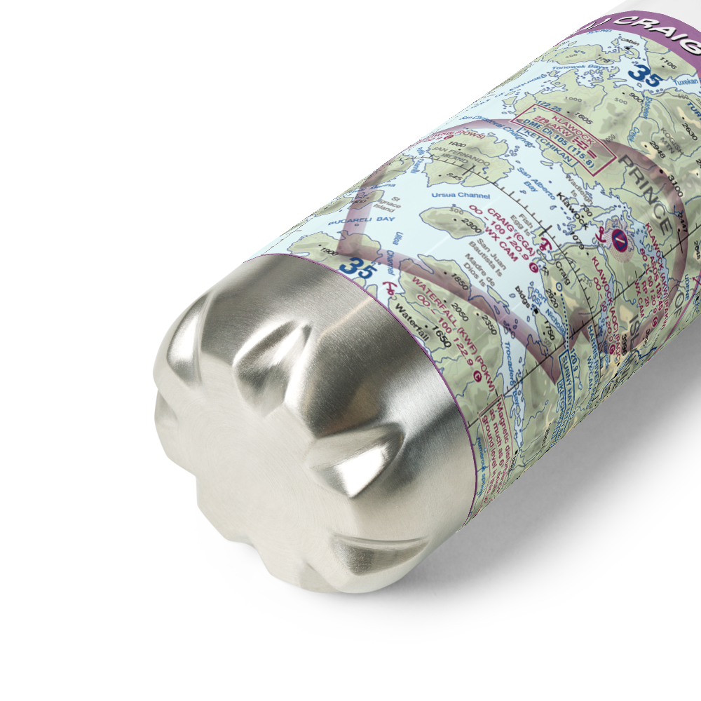 Craig Seaplane Base (CGA) VFR Sectional Water Bottle 