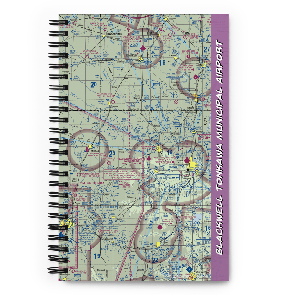 Blackwell Tonkawa Municipal Airport (BKN) VFR Sectional Notebook 
