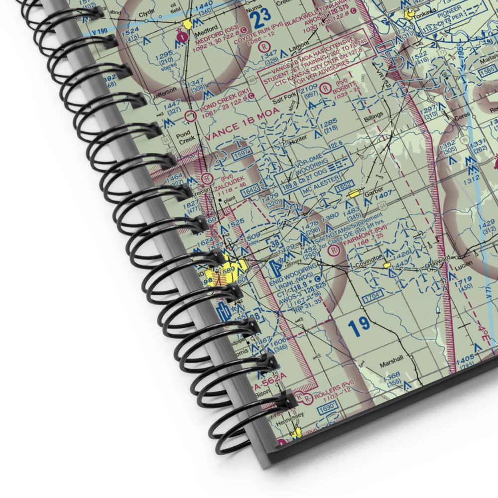 Blackwell Tonkawa Municipal Airport (BKN) VFR Sectional Notebook 