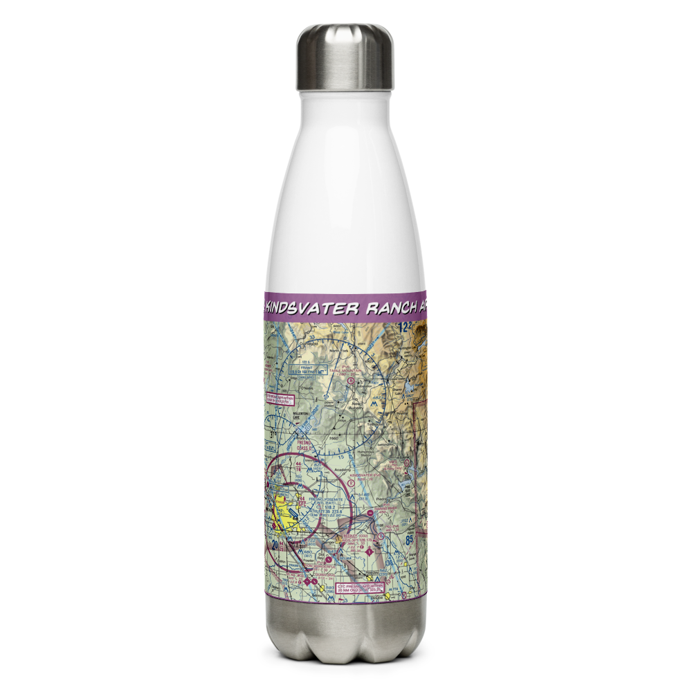 Kindsvater Ranch Airport (CL24) VFR Sectional Water Bottle 