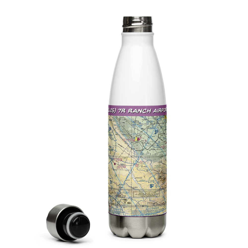 7R Ranch Airport (CL25) VFR Sectional Water Bottle 