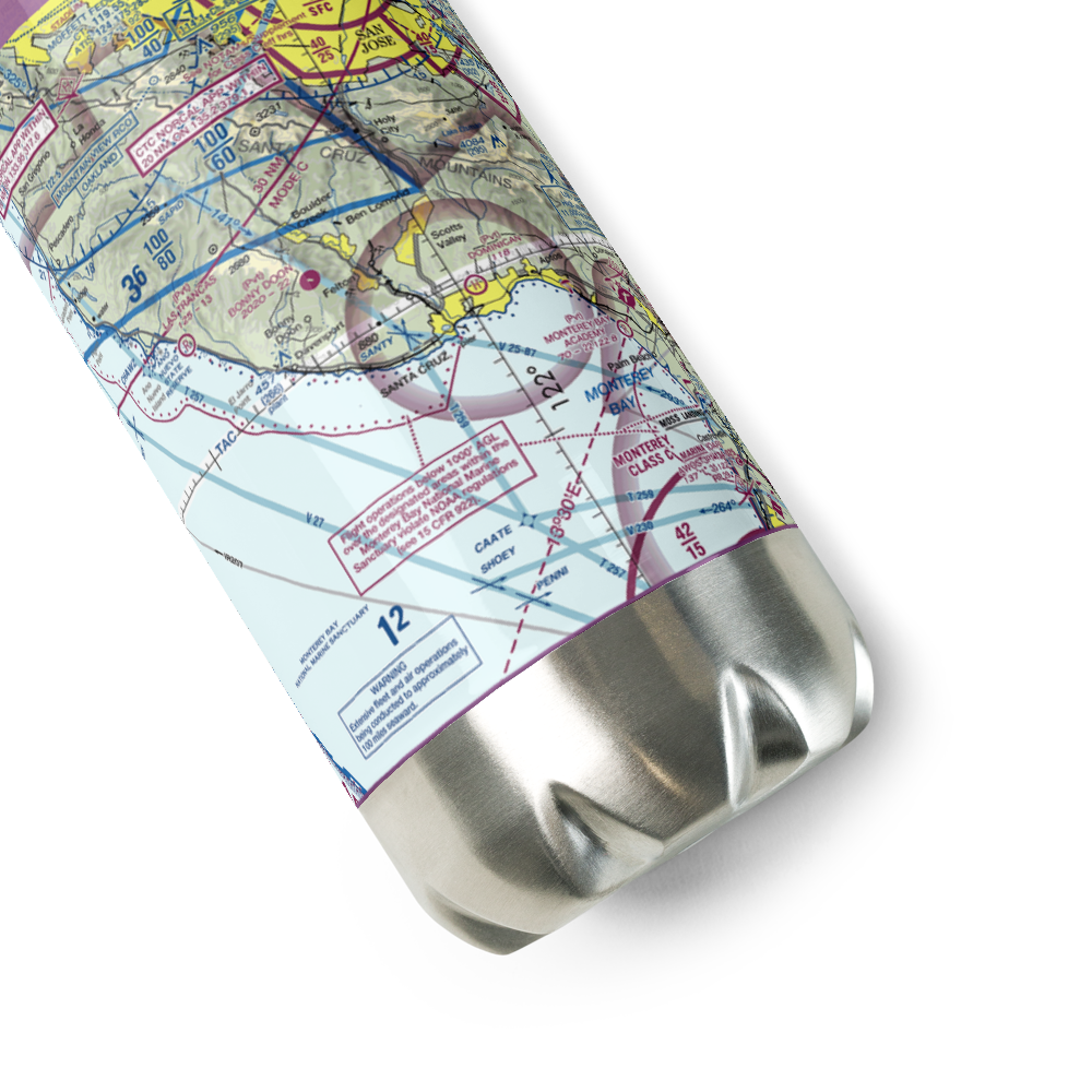 Bonny Doon Village Airport (CL77) VFR Sectional Water Bottle 