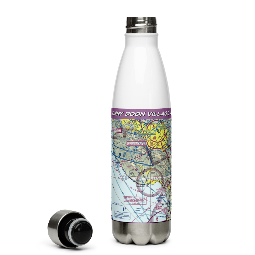 Bonny Doon Village Airport (CL77) VFR Sectional Water Bottle 